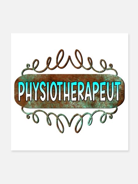 Physiotherapeut - Poster 20x20 cm - Weiß - Vorne