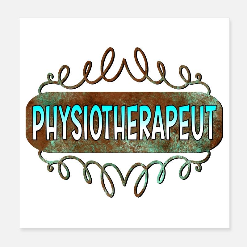 Physiotherapeut Poster 20x20 cm
