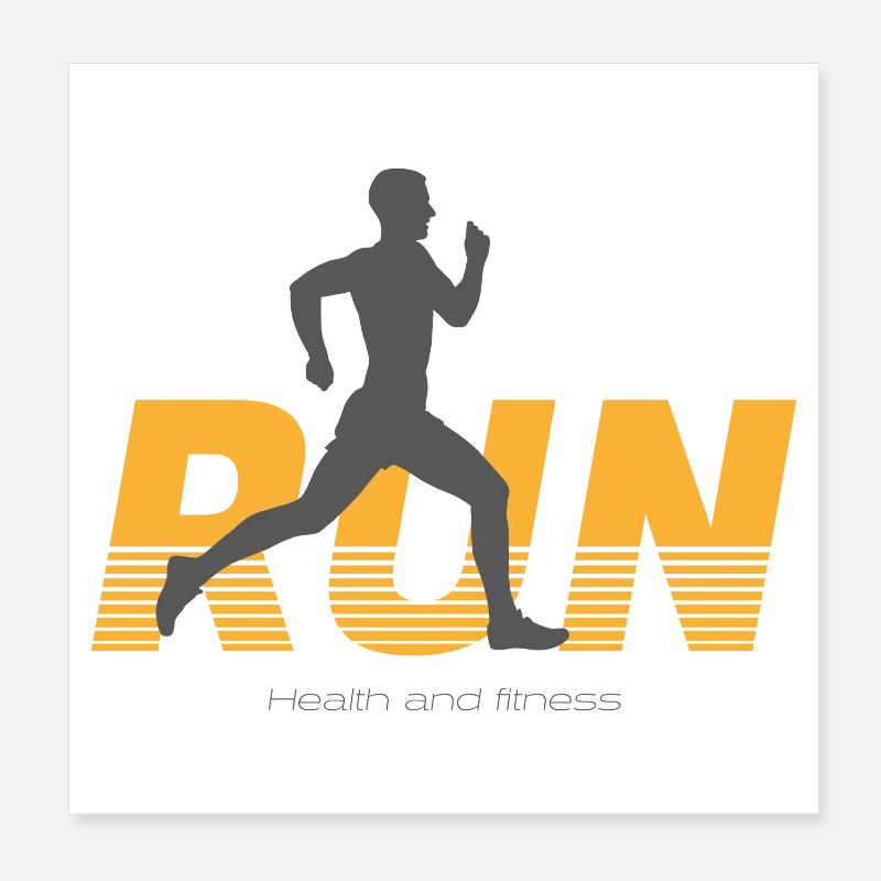 Running - male Poster 8" x 8" (20x20 cm)