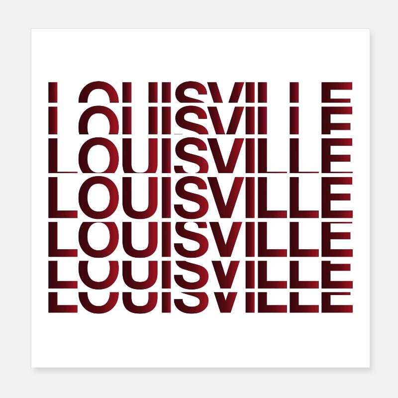 Louisville Grid Neon Typeface Poster 8" x 8" (20x20 cm)