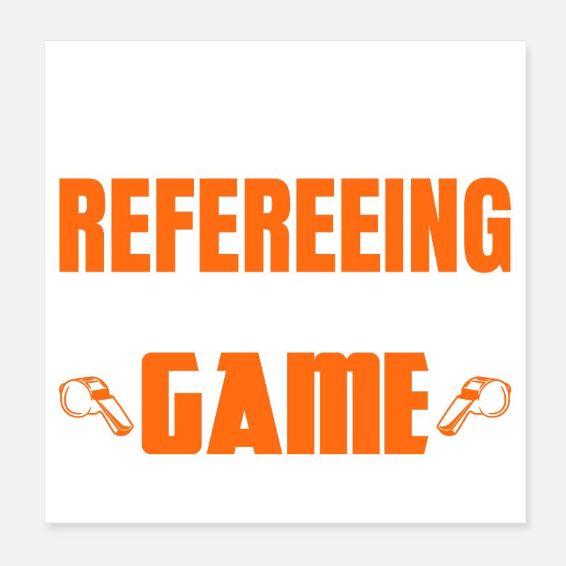 Basketball Referees Poster 8" x 8" (20x20 cm)