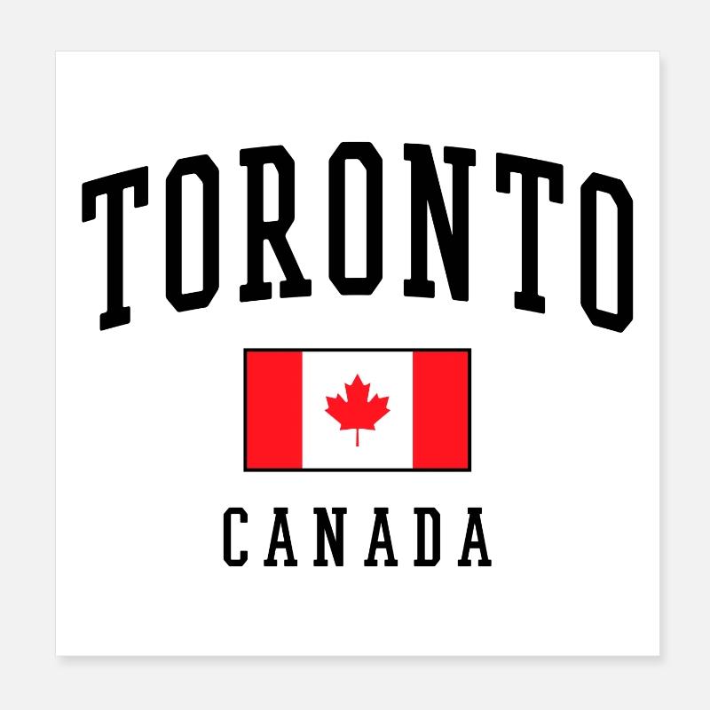 Toronto Canada Flag Design Gift Idea Poster 8" x 8" (20x20 cm)