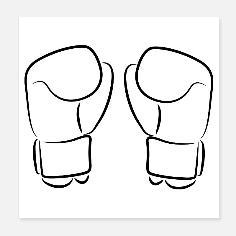 Kickboxhandschuhe Poster 20x20 cm