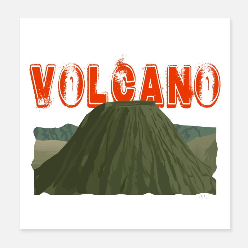 Volcano | Vulkan | vulcano Poster 20x20 cm
