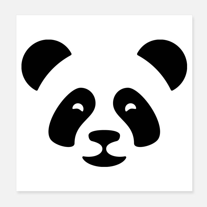 Panda Poster 20x20 cm