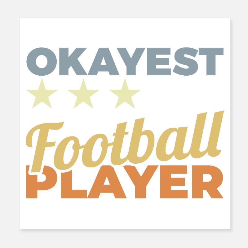 Average American Footballer Poster 8" x 8" (20x20 cm)