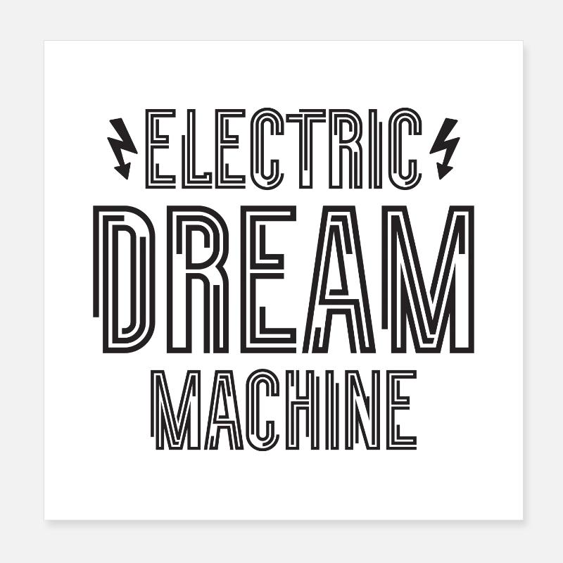 Electric Dream Machine Type 2 Supercharge Electric Poster 20 x 20 cm