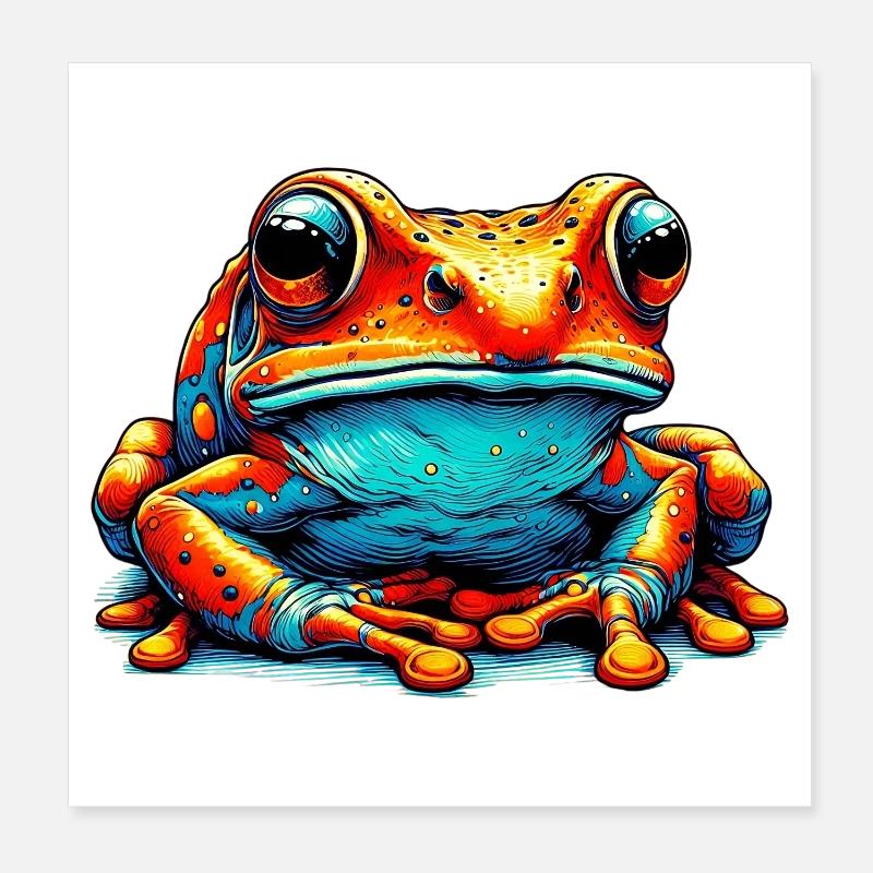 Grenouille Poster 20 x 20 cm