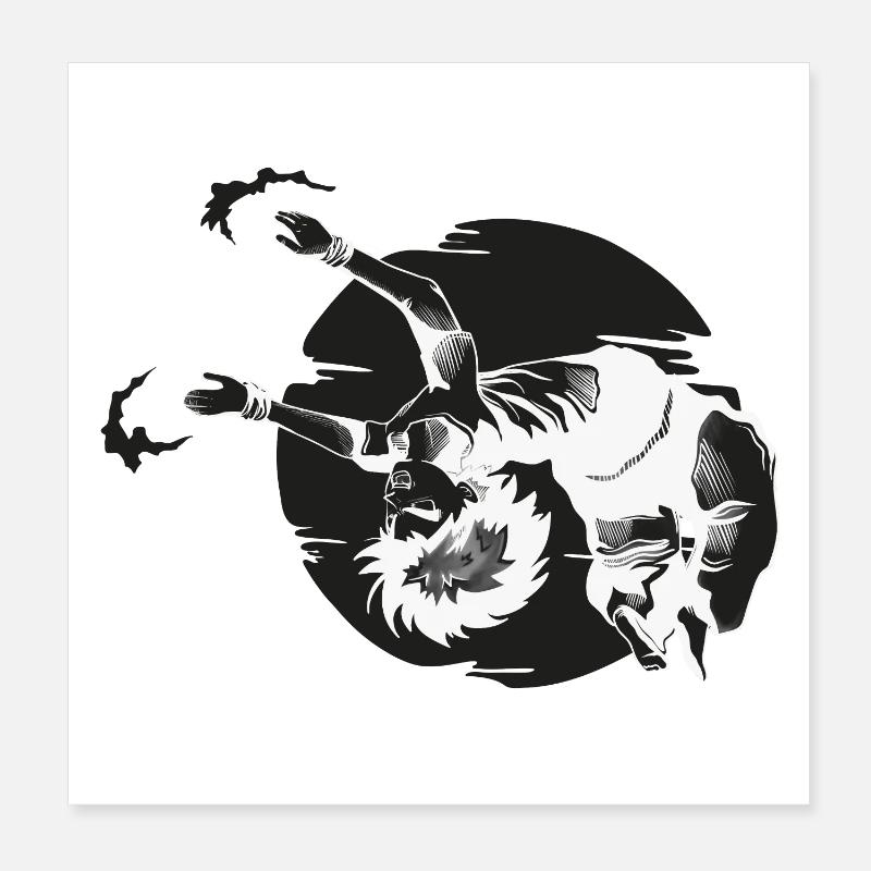 Figurine Backflip Anime Manga - noir Poster 20 x 20 cm