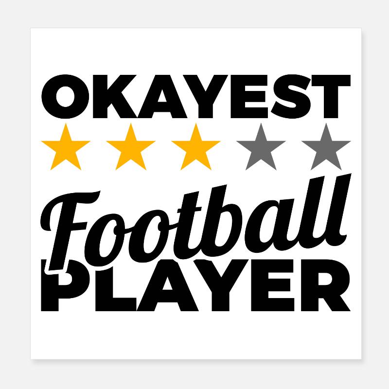 Average football player Poster 8" x 8" (20x20 cm)