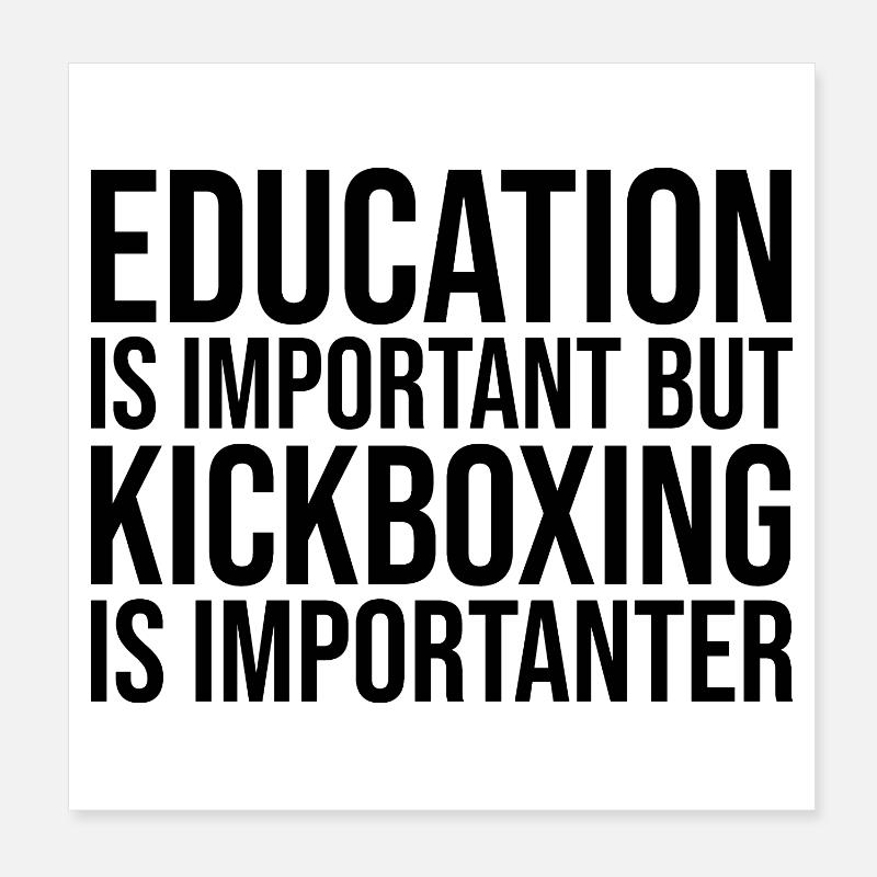Kickboxing Poster 20 x 20 cm