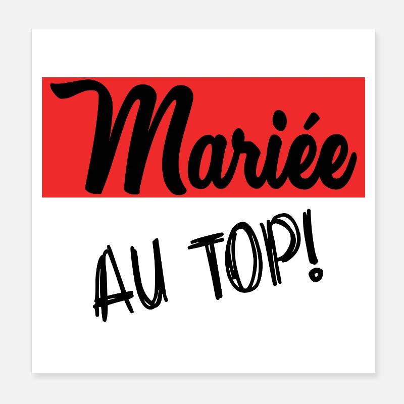 EVJF. MARIEE. TEAM. TEAM MARIEE. FUTURE MARIEE Poster 20 x 20 cm