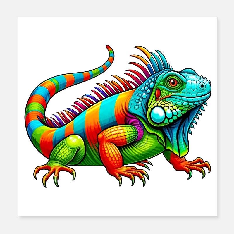 Iguane Poster 20 x 20 cm