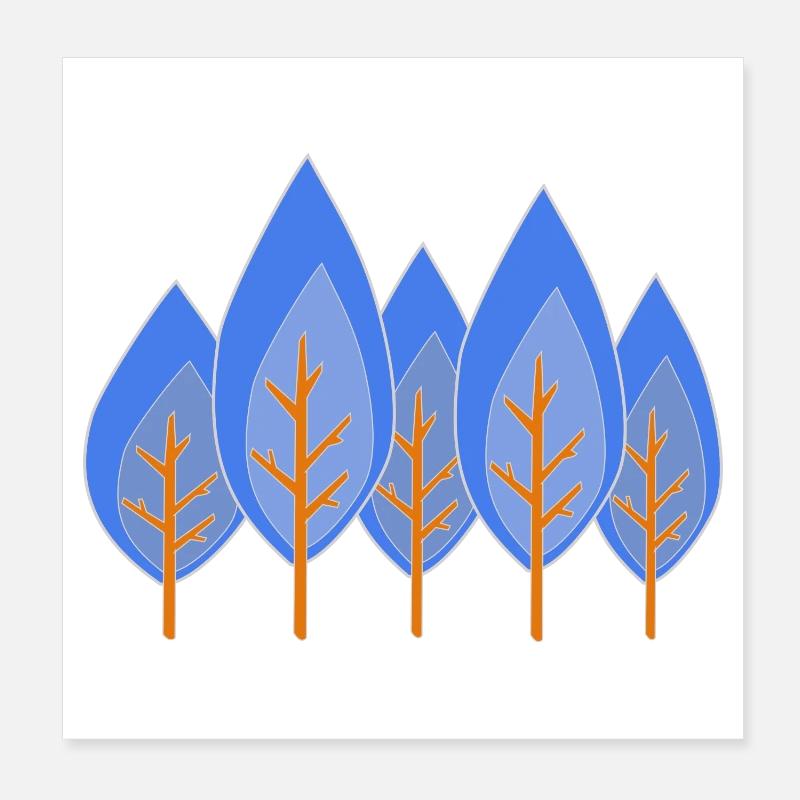 Arbres Poster 20 x 20 cm