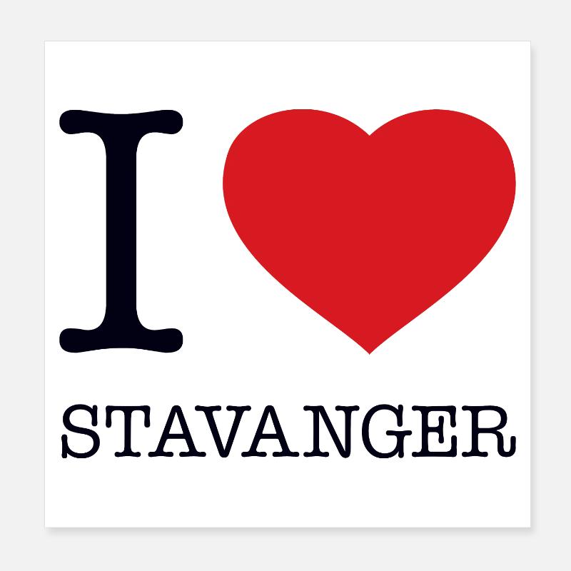 J’ADORE STAVANGER Poster 20 x 20 cm