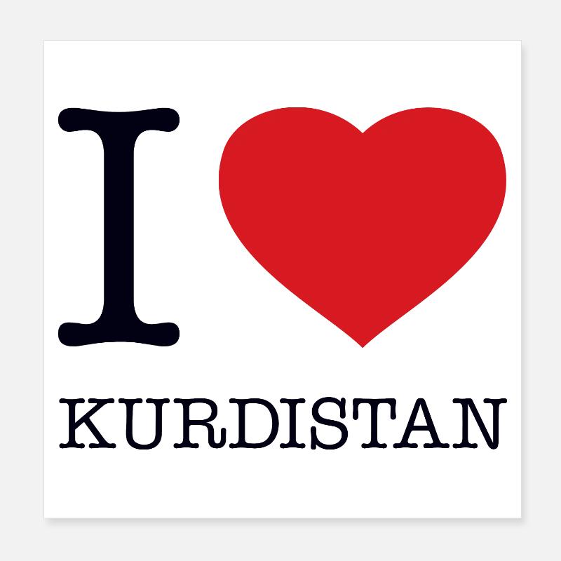 J’ADORE LE KURDISTAN Poster 20 x 20 cm