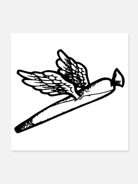 We fly so High - Poster 20x20 cm - Weiß - Vorne