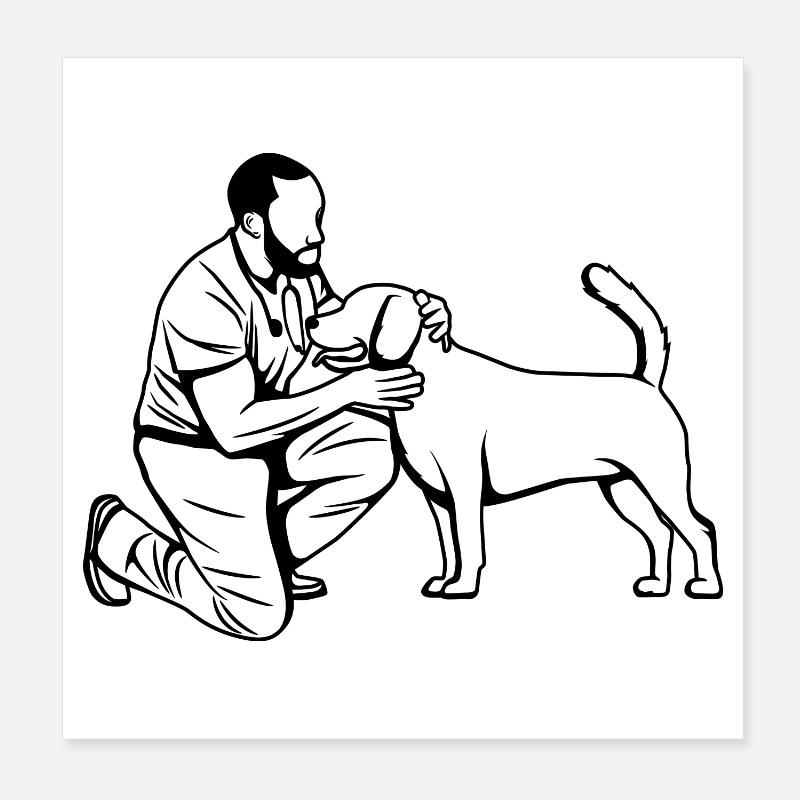 Veterinary technician Poster 8" x 8" (20x20 cm)