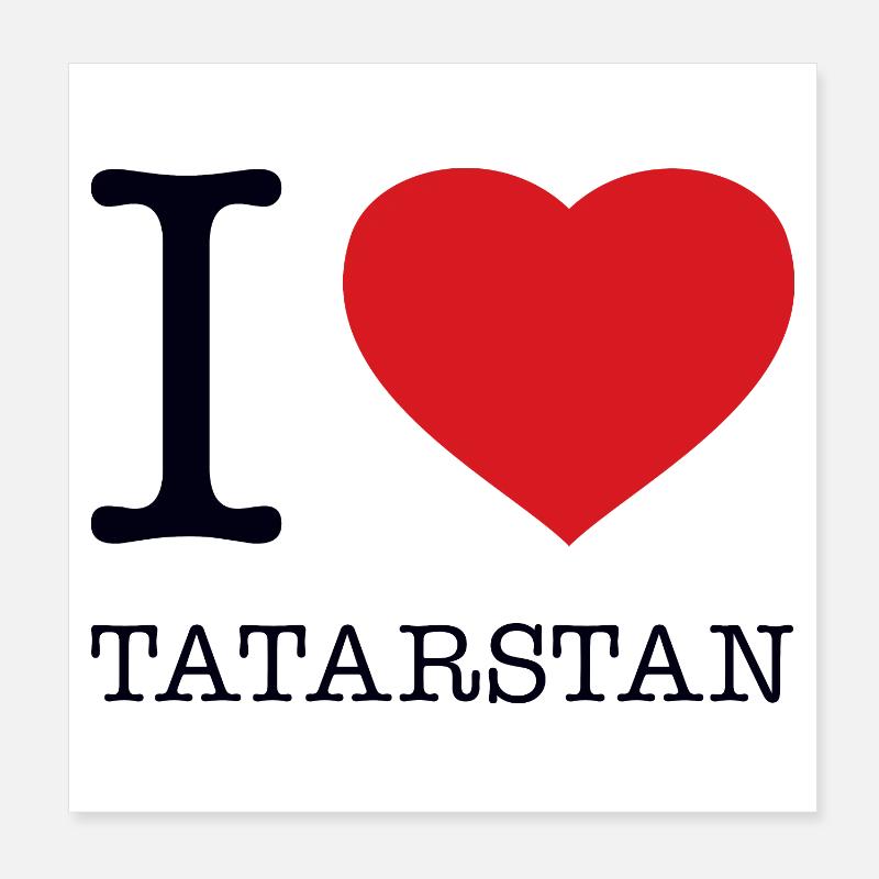 J’ADORE LE TATARSTAN Poster 20 x 20 cm