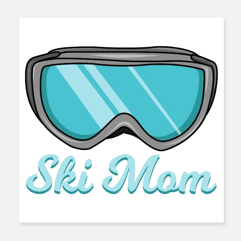 Ski Mama Poster 20x20 cm