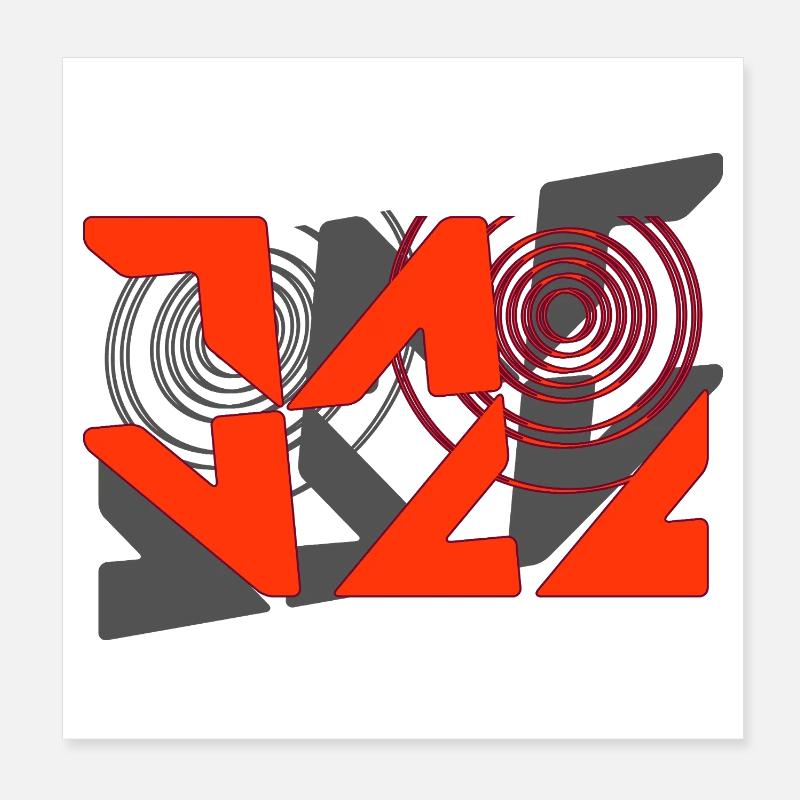 Jazz Graffiti-Muster Poster 20x20 cm