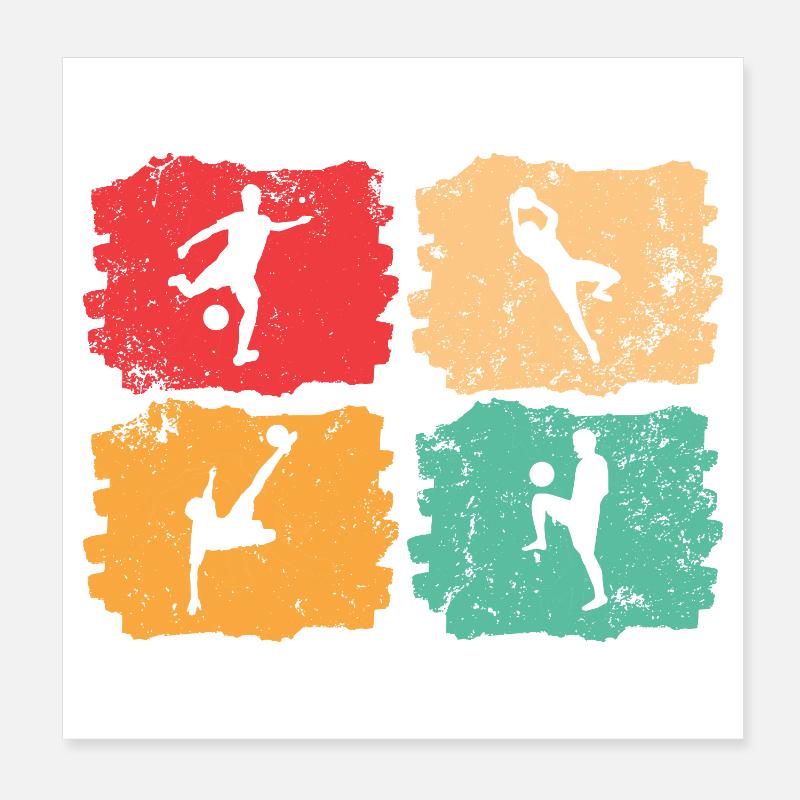 Fußball-Vintage – Solar Pulse Poster 20x20 cm