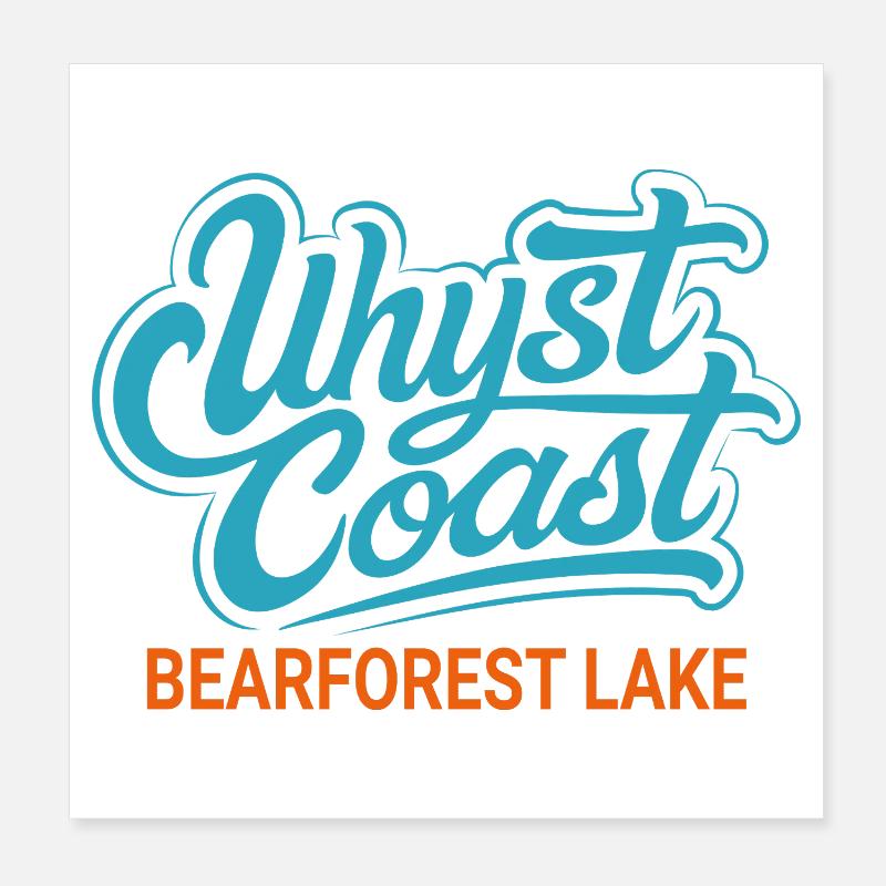 Uhyst Coast Spree Bärwalder See Bearforest Lake bl Poster 20x20 cm