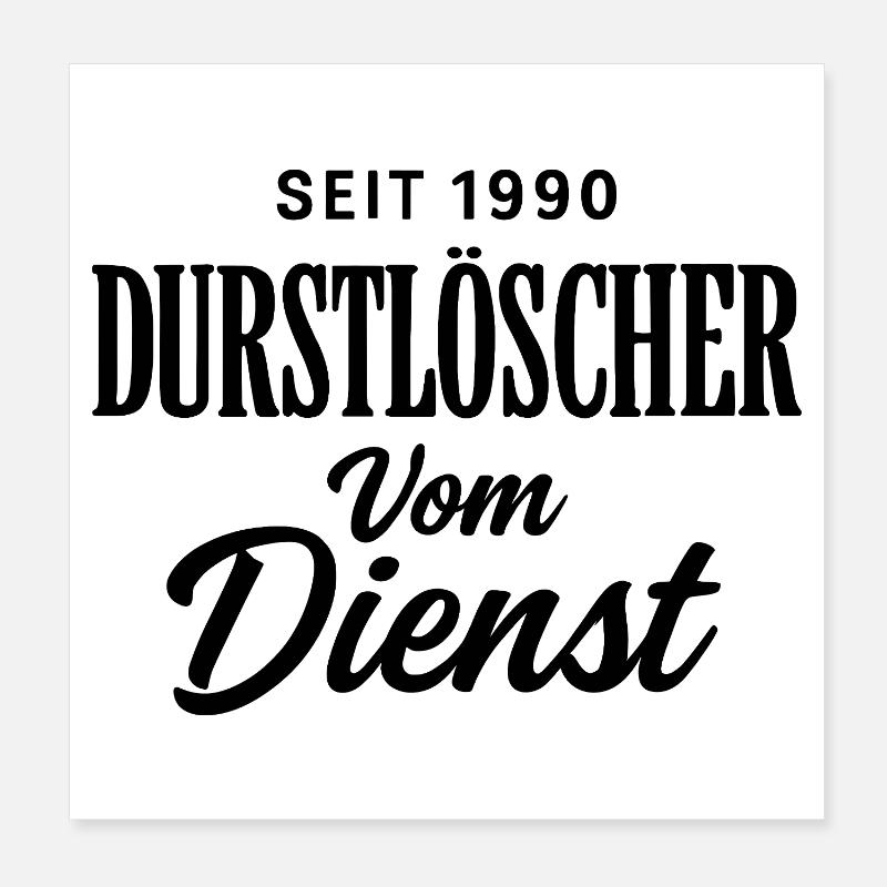Seit 1990 Poster 20x20 cm