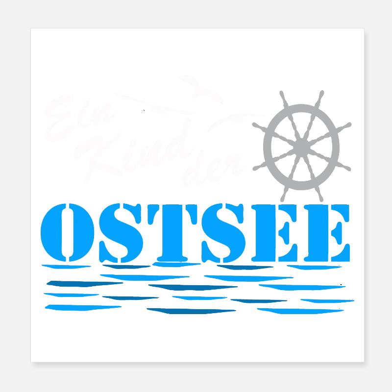 Ostsee Kind Nautik Logo Poster 20x20 cm