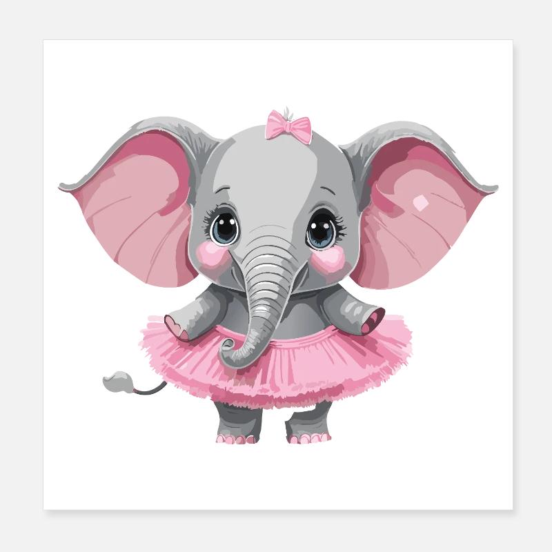 Elefant_im_Tuettue3 Poster 20 x 20 cm