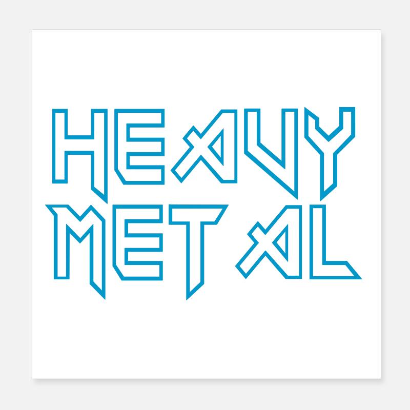 Schwermetall Poster 20x20 cm