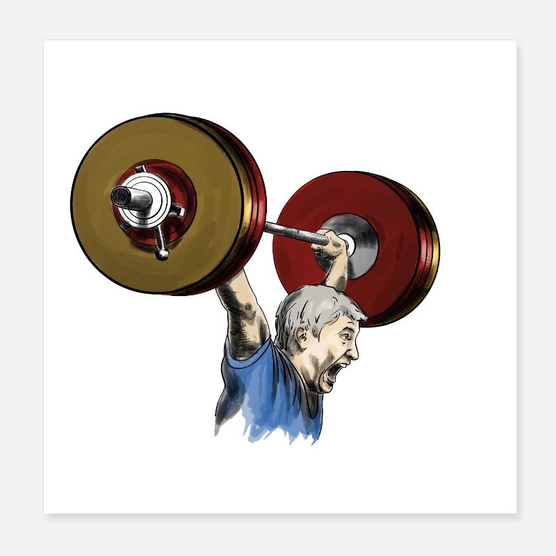 weightlifting Poster 8" x 8" (20x20 cm)