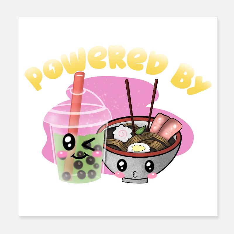 Propulsé par des ramen Poster 20 x 20 cm