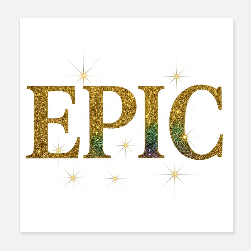 Episches Glitzer EPIC Design Poster 20x20 cm