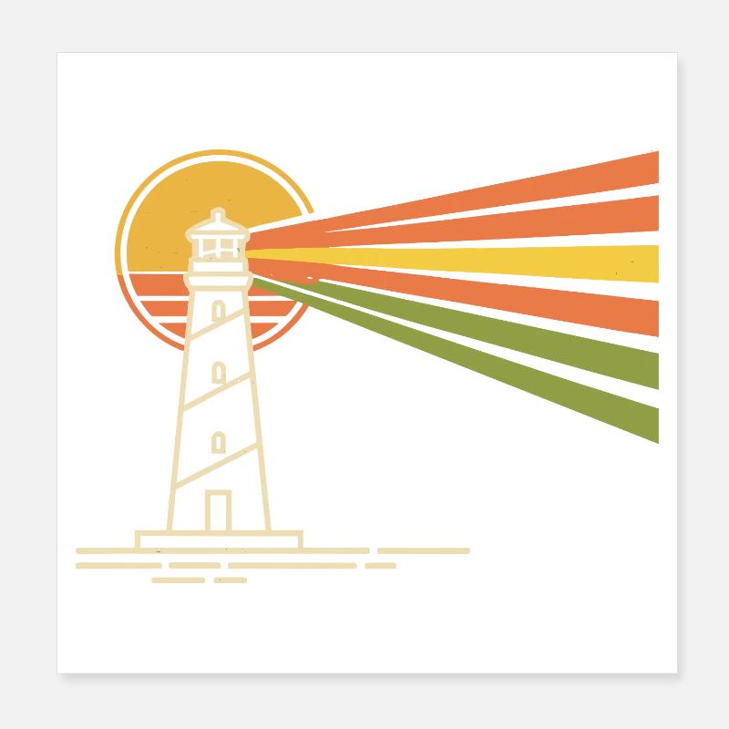 lighthouse Poster 8" x 8" (20x20 cm)
