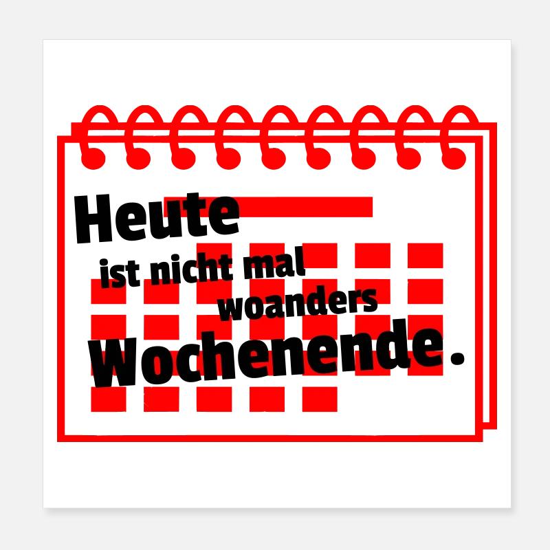 Nowhere weekend Poster 8" x 8" (20x20 cm)