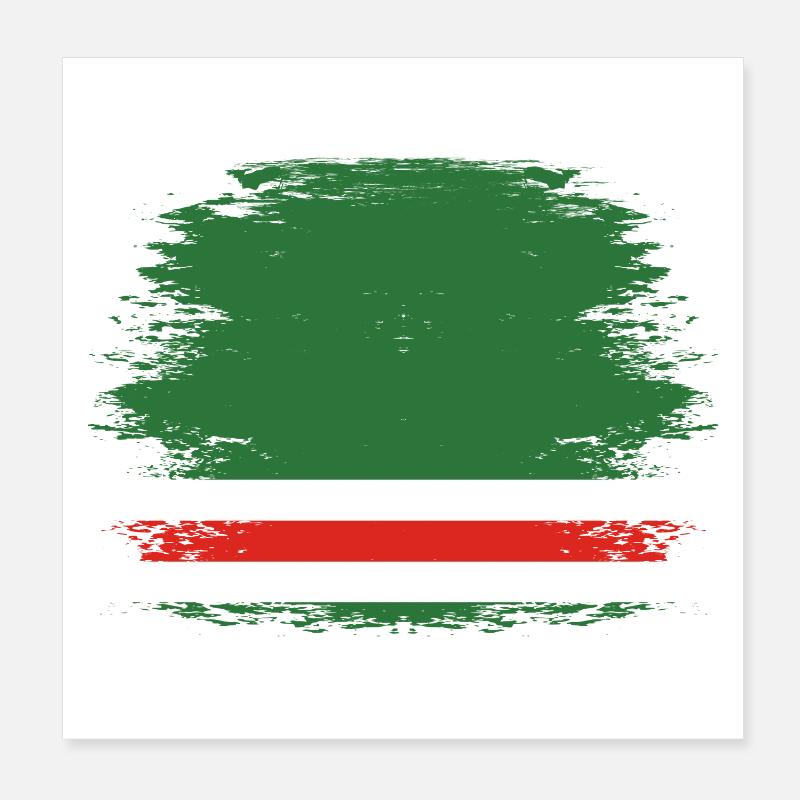 Chechnya flag used Poster 8" x 8" (20x20 cm)