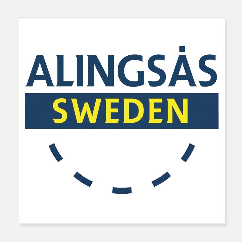 Alingsås Suède Panneau Poster 20 x 20 cm