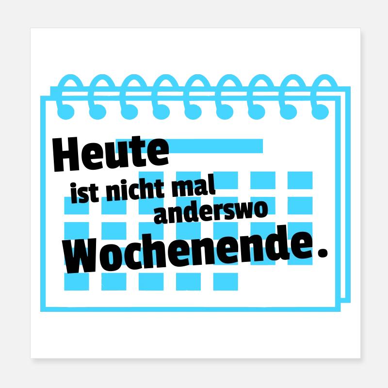 Week-end de nulle part Poster 20 x 20 cm