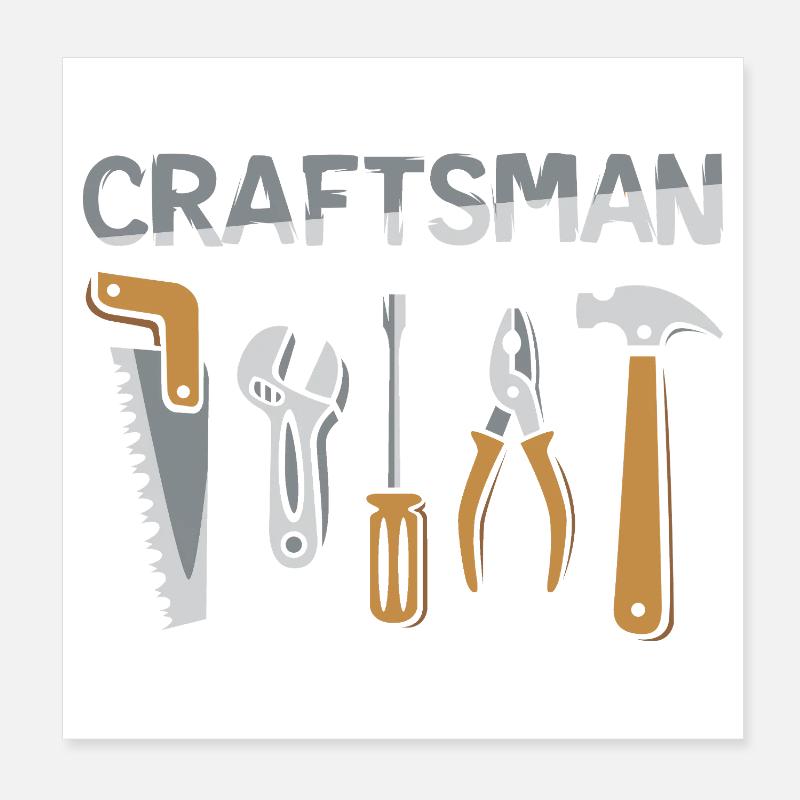 Craftsman Tools Craftsman Design Poster 8" x 8" (20x20 cm)