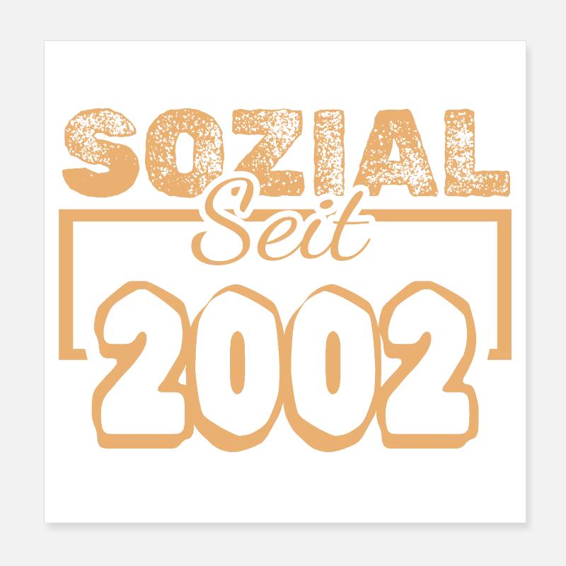 Travailleur social 2002 Poster 20 x 20 cm