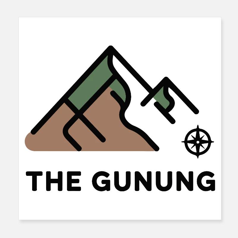 Mountain Peak Adventure Poster 8" x 8" (20x20 cm)