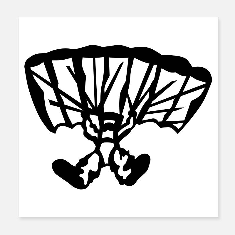 Fallschirmspringer Poster 20x20 cm