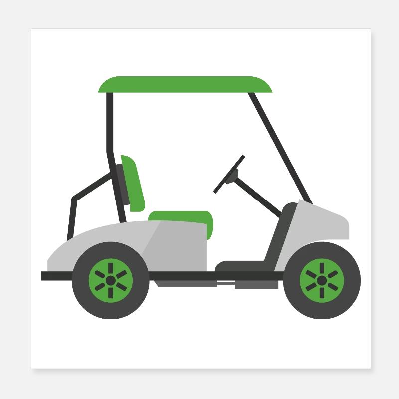 Voiturettes de golf Poster 20 x 20 cm