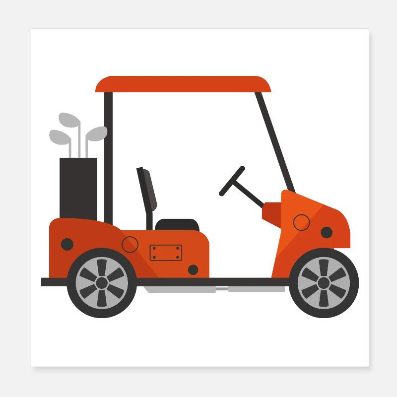 Golf carts Poster 8" x 8" (20x20 cm)