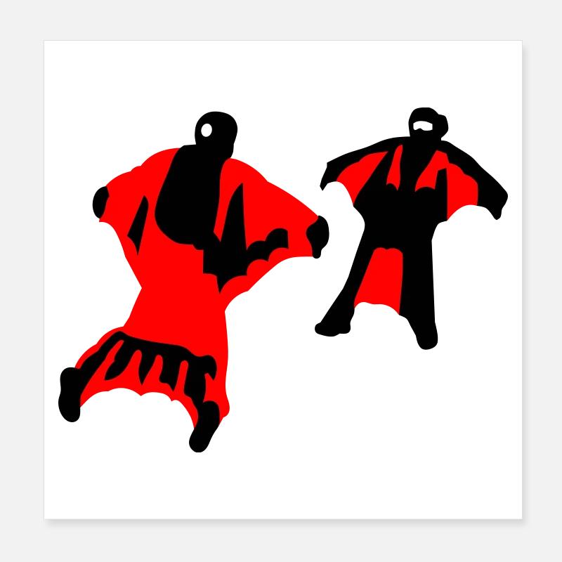 Wingsuit Poster 20x20 cm