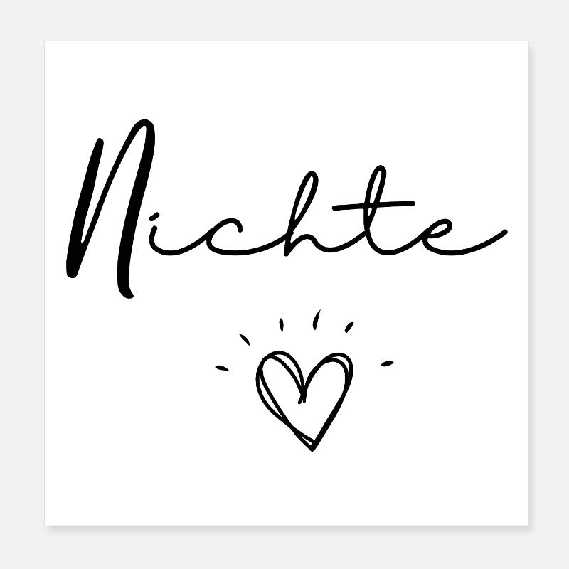 nichte Poster 20x20 cm