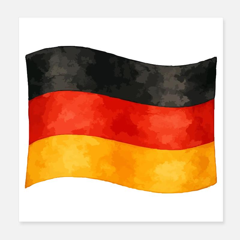Deutsche Flagge Poster 20x20 cm
