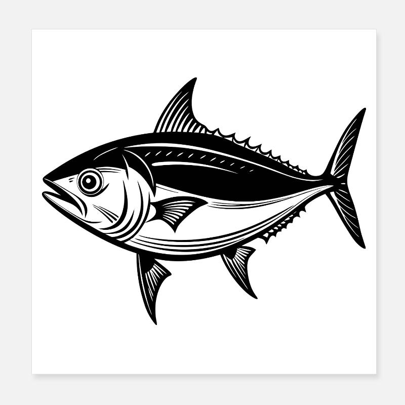 Thunfisch Poster 20x20 cm