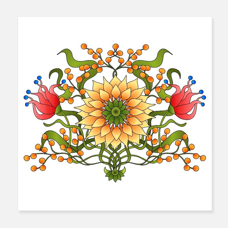 Fleur Poster 20 x 20 cm